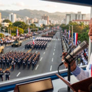 Osvaldo Cepeda y Cepeda: la voz que se inmortalizó en los desfiles militares