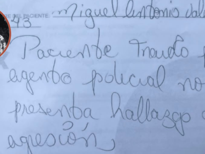 Certificado médico revela que Miguelito estaba sin lesiones antes de ingresar al destacamento, según su abogado