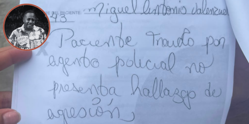 Certificado médico revela que Miguelito estaba sin lesiones antes de ingresar al destacamento, según su abogado